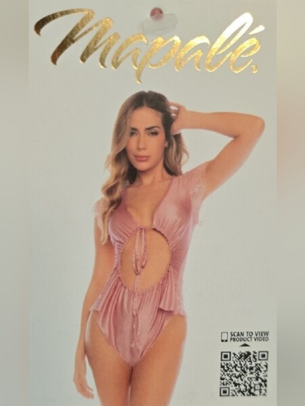 Miorre Pink Lace-Trim Open-Front Chemise
